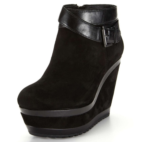 high heel wedge ankle boots